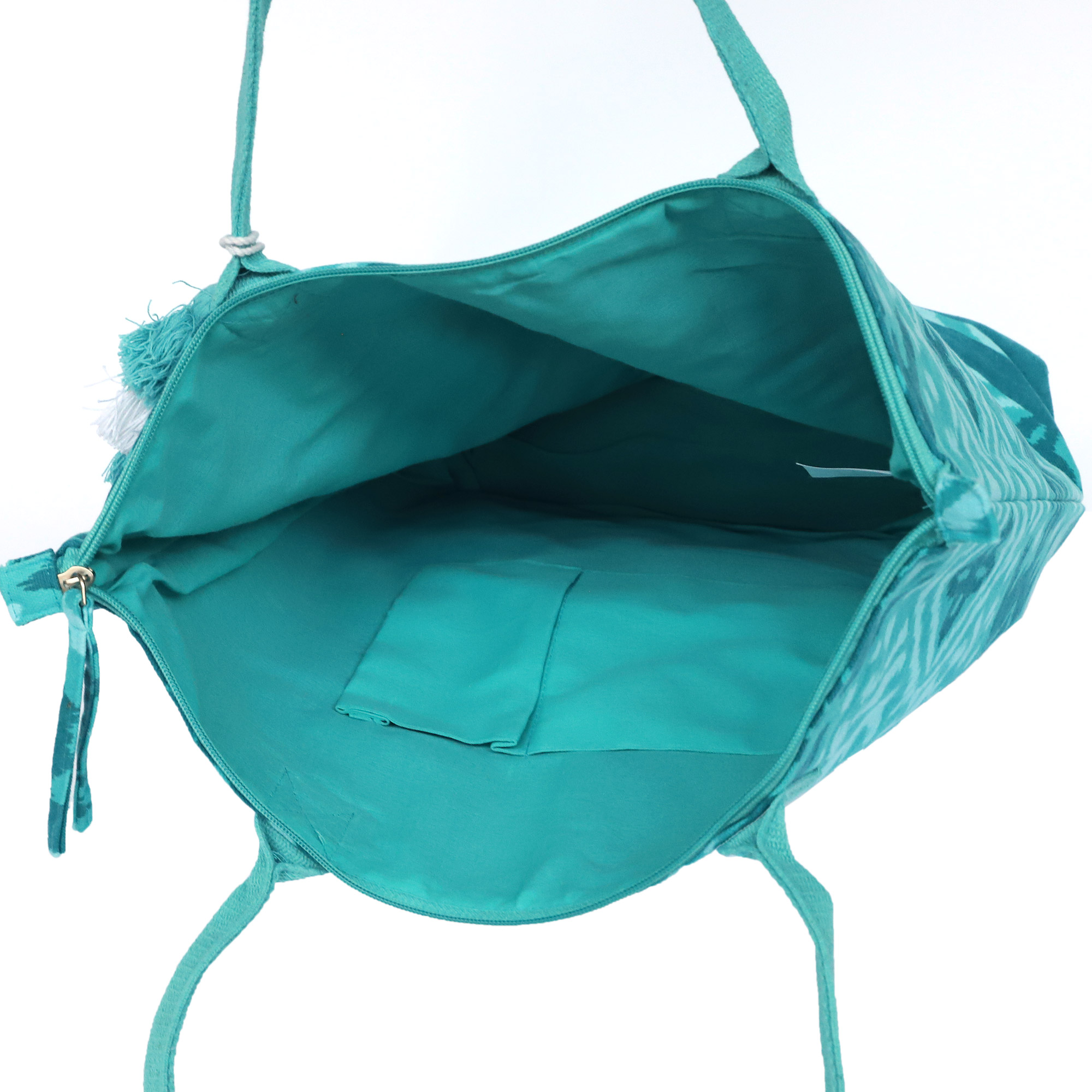 Schultertasche 'Ikat-Tribe', Blautöne, B 48 cm, H 38 cm, L 12 cm günstig bestellen
