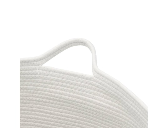 VIDAXL - Panier à linge gris et blanc ø55x36 cm coton