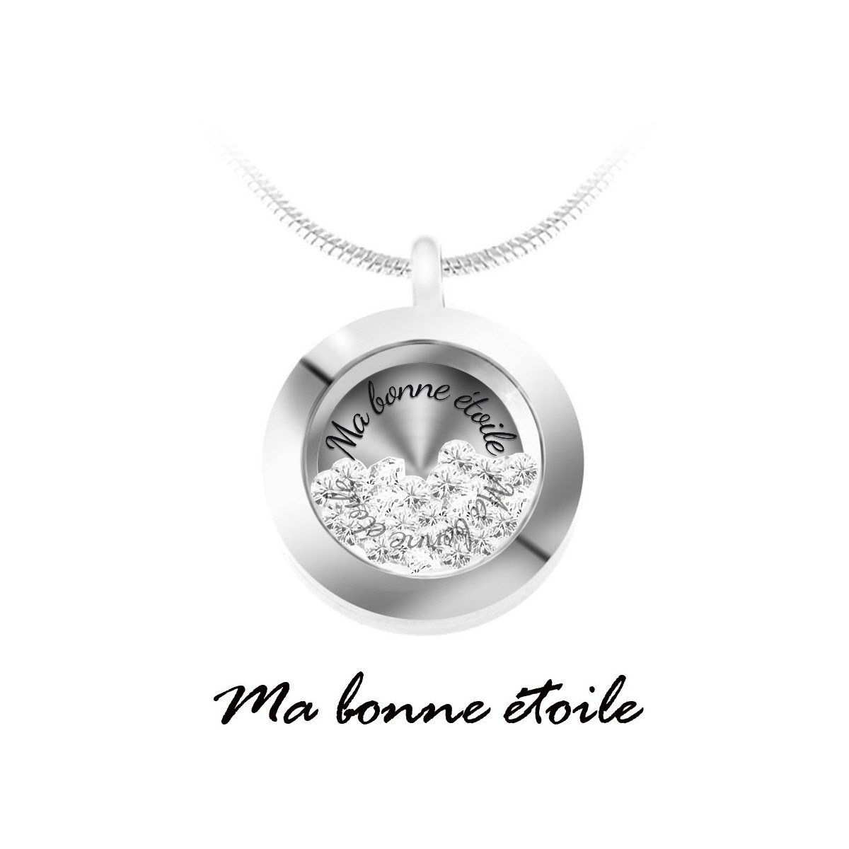 Collier Ma bonne étoile orné de Cristaux scintillants SC Crystal