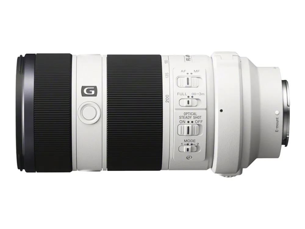 Sony SEL70200G - Telefoto zoom objektiv - 70 mm - 200 mm - f/4.0 G OSS - Sony E-mount - for Cinema Line; a VLOGCAM; a1; a1 II; a6700; a7 IV; a7C; a7C II; a7CR; a7R V; a7s III; a9 III