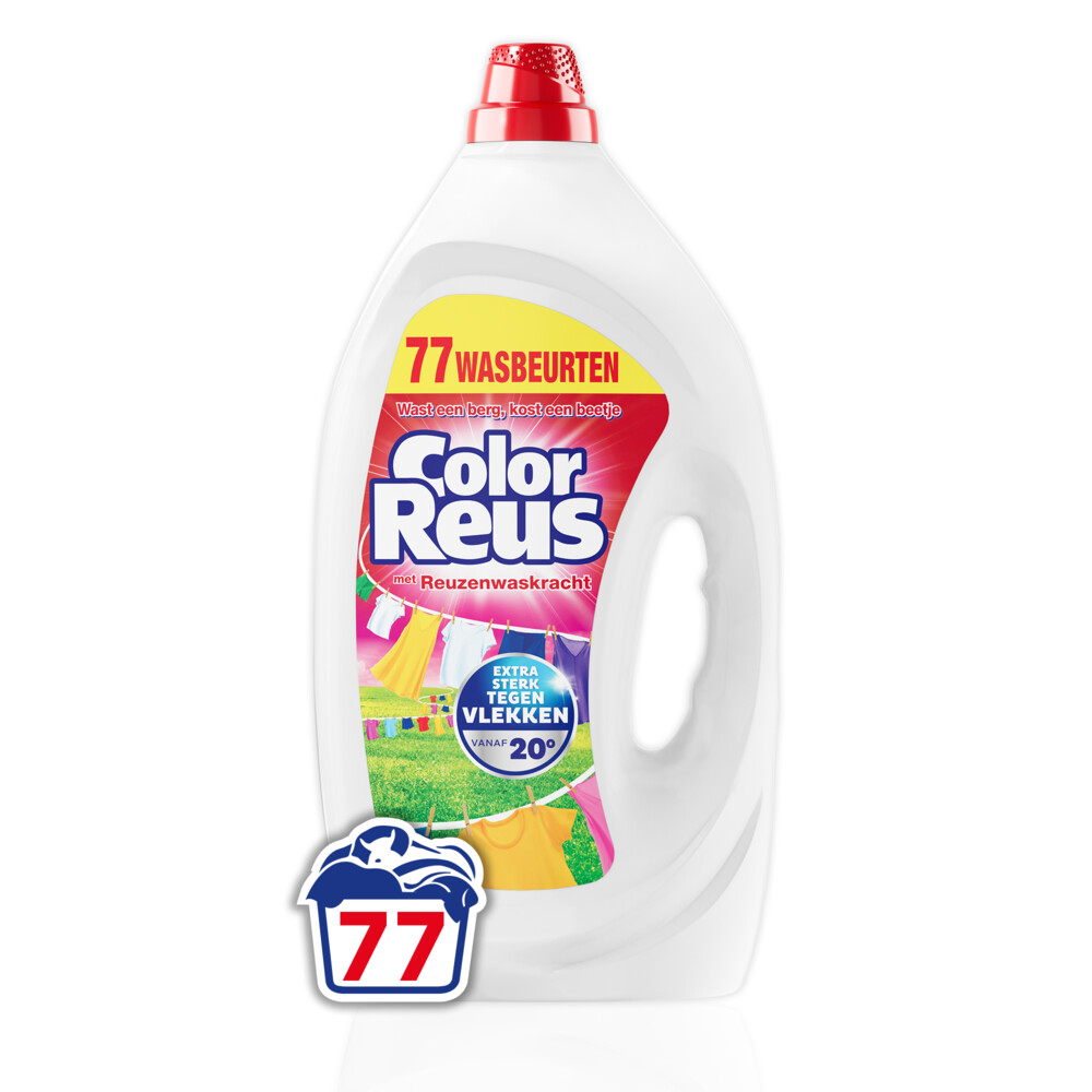 Witte Reus Wasmiddel Color Reus Gel 77 Wasbeurten3,465 liter