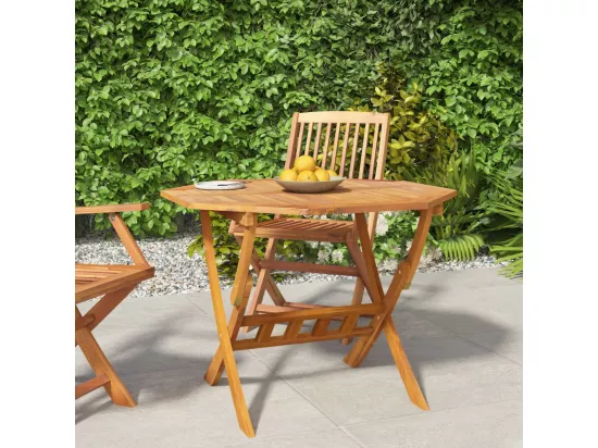 Table pliable de jardin 90x75 cm Bois d'acacia solide