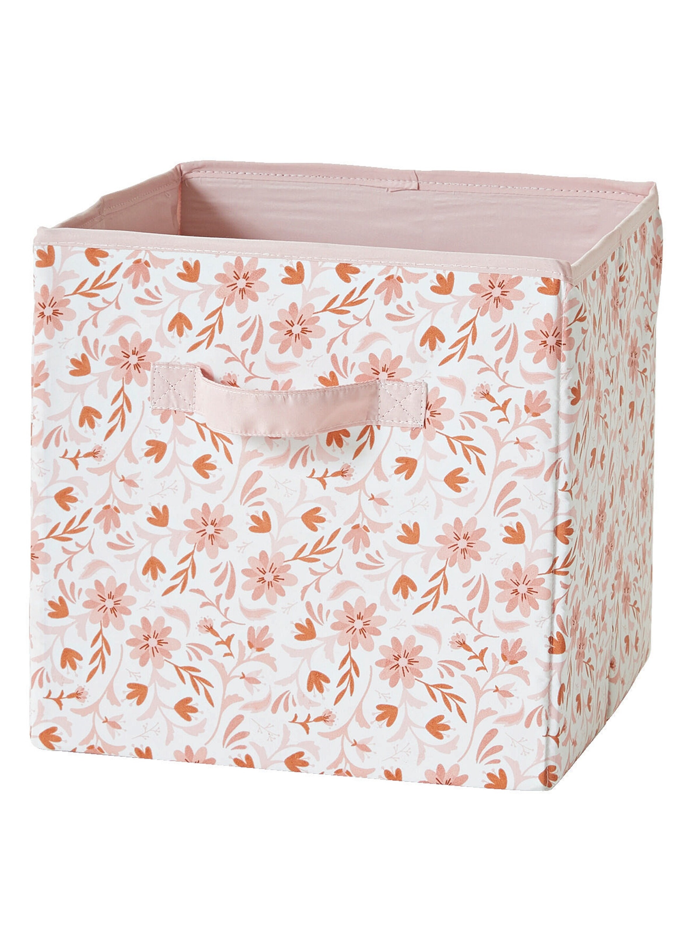 Vertbaudet Kinderzimmer 3er-Set Aufbewahrungsboxen BLUMENZAUBER rosa