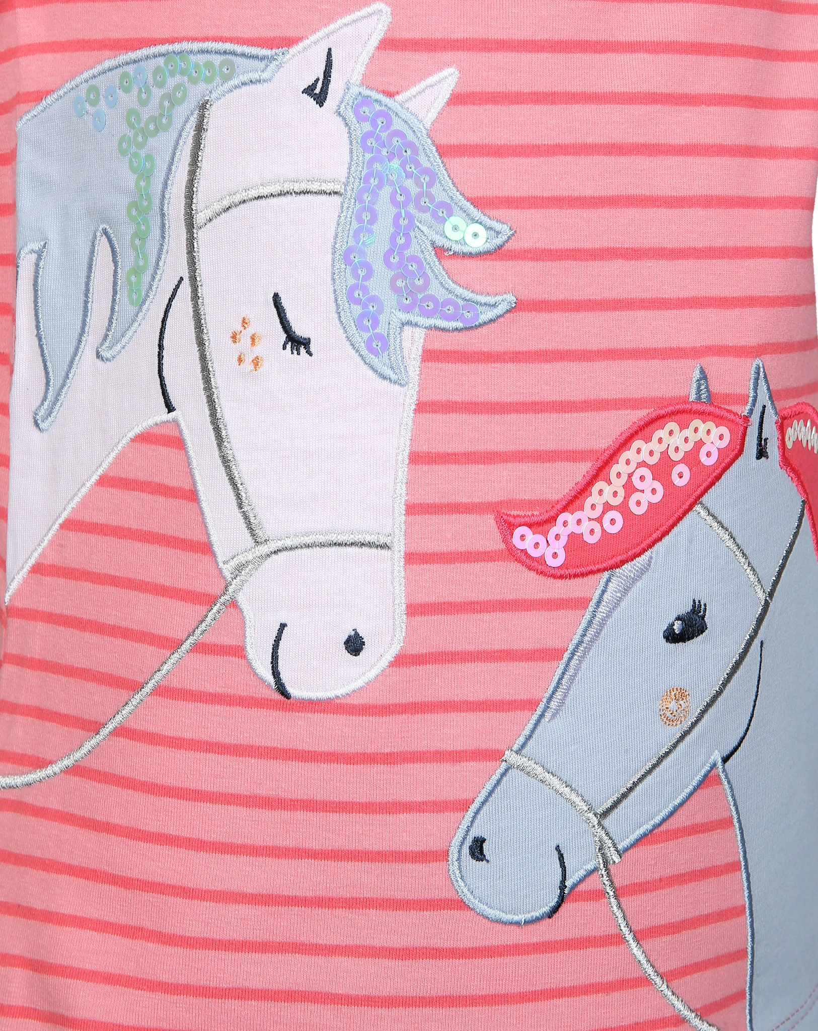 T-Shirt FREUNDSCHAFT gestreift in berry/pink