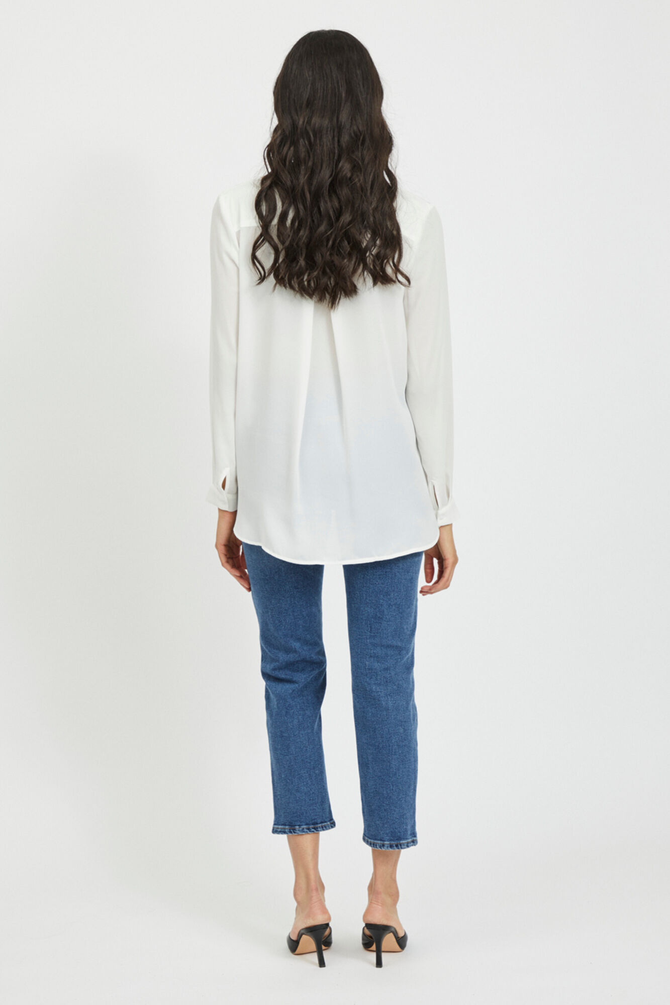 Blusa de manga comprida - Branca
