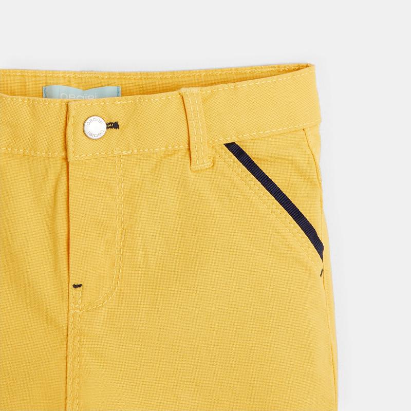 Short coton fantaisie jaune bébé garçon Jaune