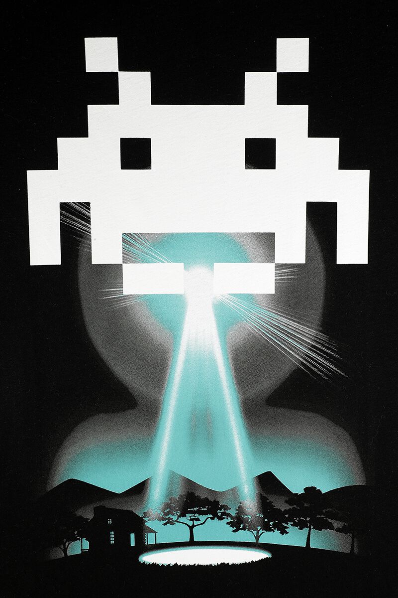 Beam me up alien | Space Invaders T-Shirt Manches courtes
