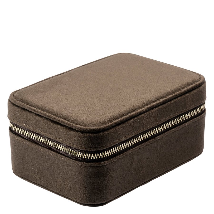 DARK Velvet Jewellery Box Chocolate Brown