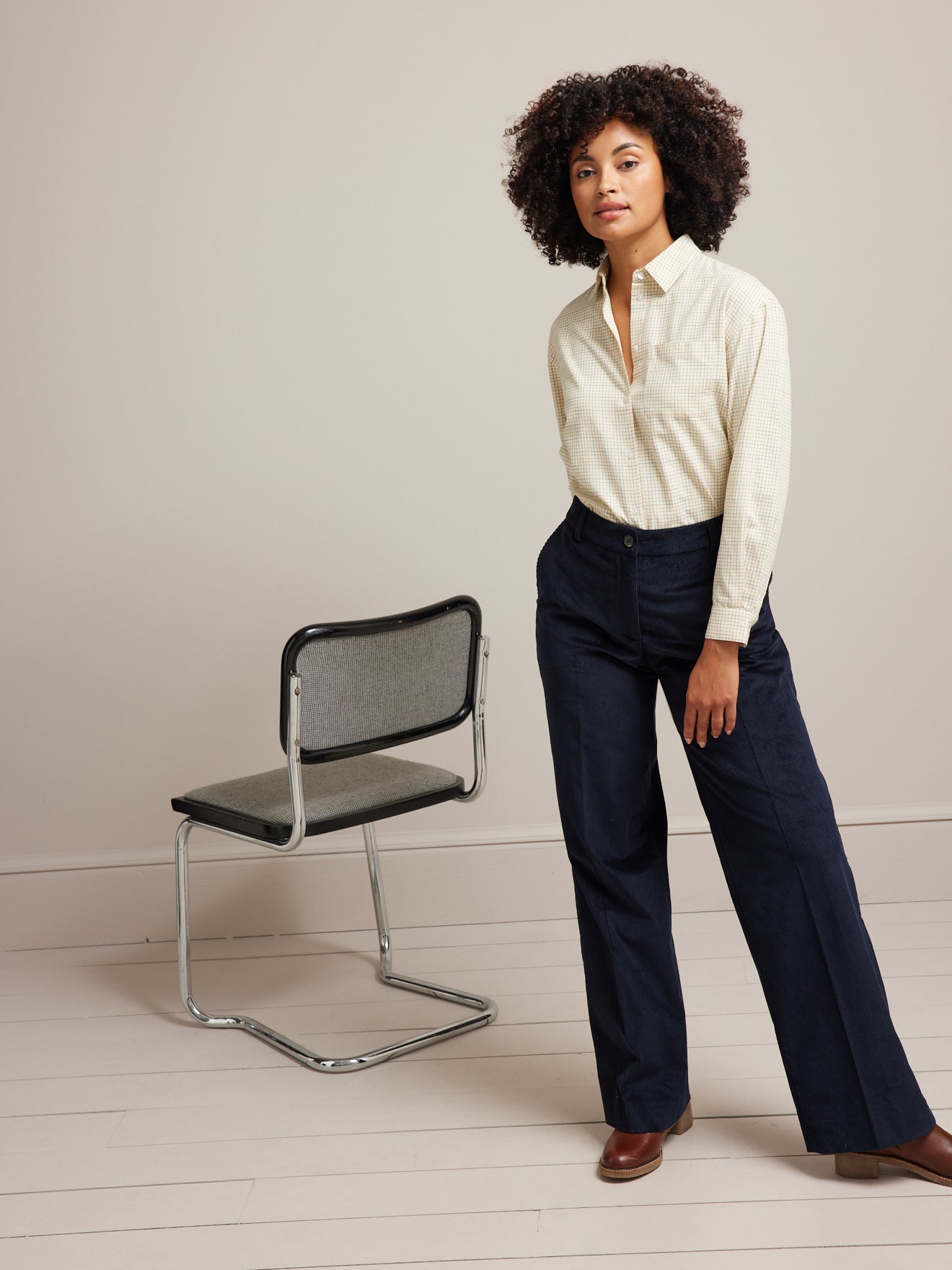Chemise mini carreaux tattersall femme