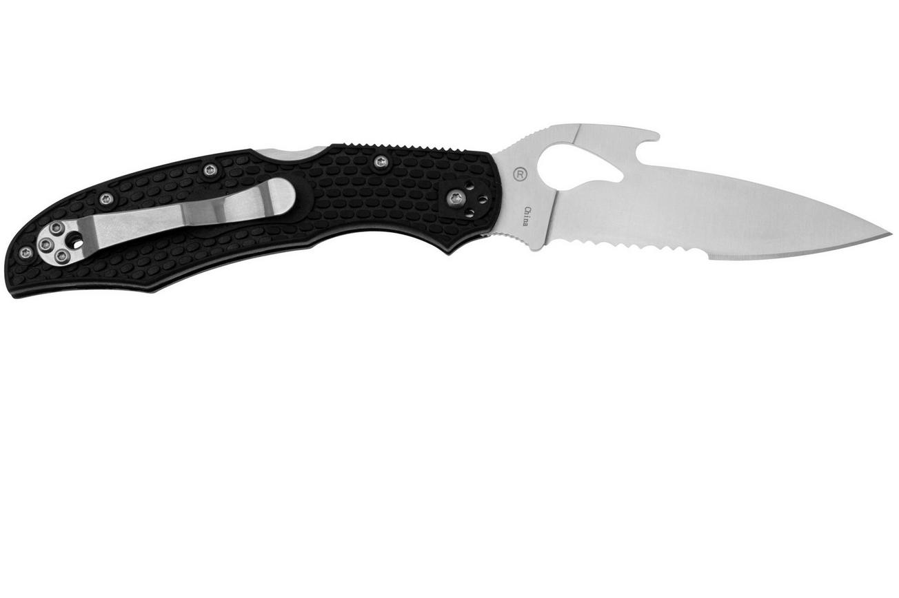 Spyderco Byrd Cara Cara 2 Emerson Wave BY03PSBK2W Black FRN, partly serrated zakmes