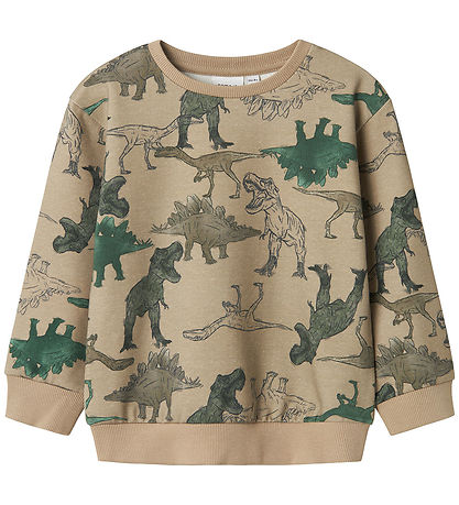 Name It Sweatshirt - NmmBenja - Reines Kaschmir m. Dinoprint