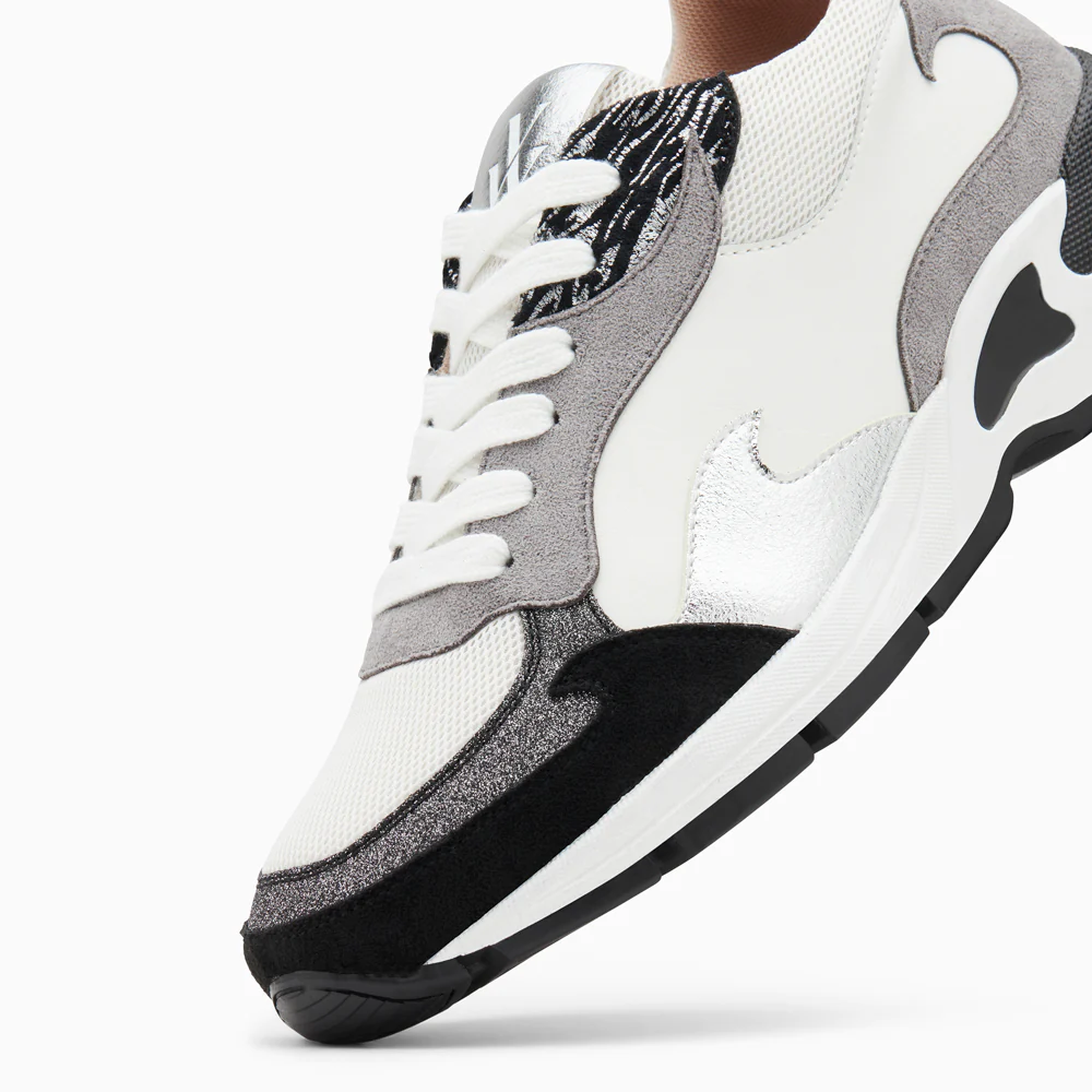 Sneakers-Baskets flamme Arya blanc et gris