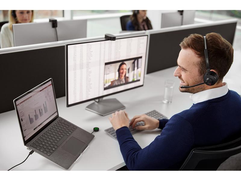 Jabra Headset Engage 55 MS Duo USB-C Professionell klingende Anrufe. Ganz gleich, wo Sie arbeiten