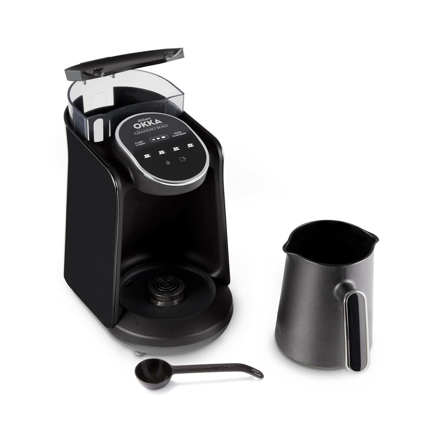 ARZUM, türkische Kaffeemaschine, Kaffeekanne, 900ml 735 W Silber