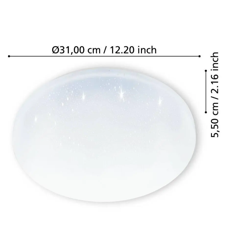 EGLO Frania-s Plafonnière - LED - Kunststof - Wit