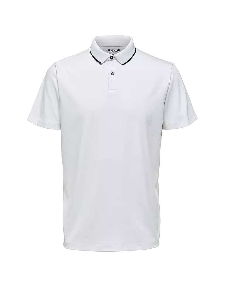 SELECTED Poloshirt SLHLEROY COOLMAX weiss