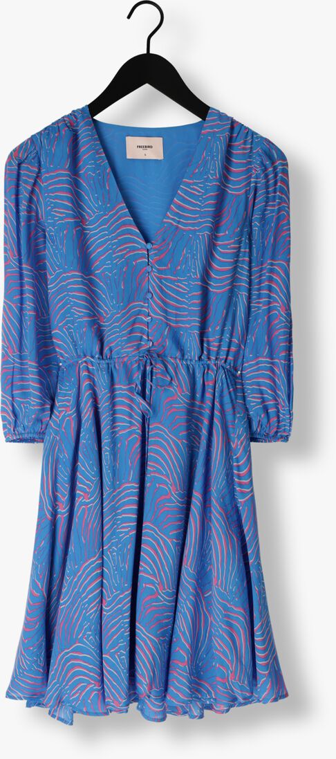 FREEBIRD blauwe freebird mini jurk destiny