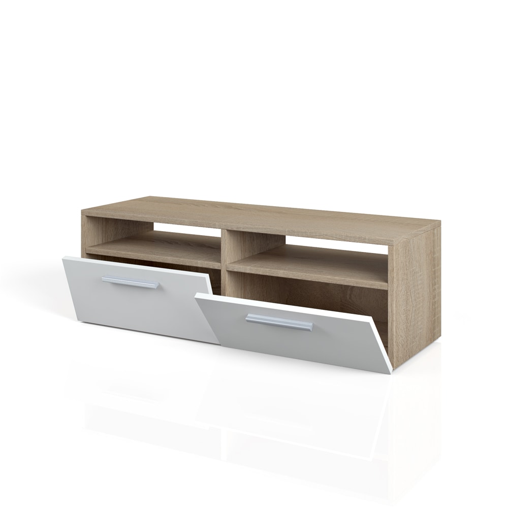 Vicco Lowboard Diego Fernsehschrank Sideboard TV Fernsehtisch Sonoma Weiß