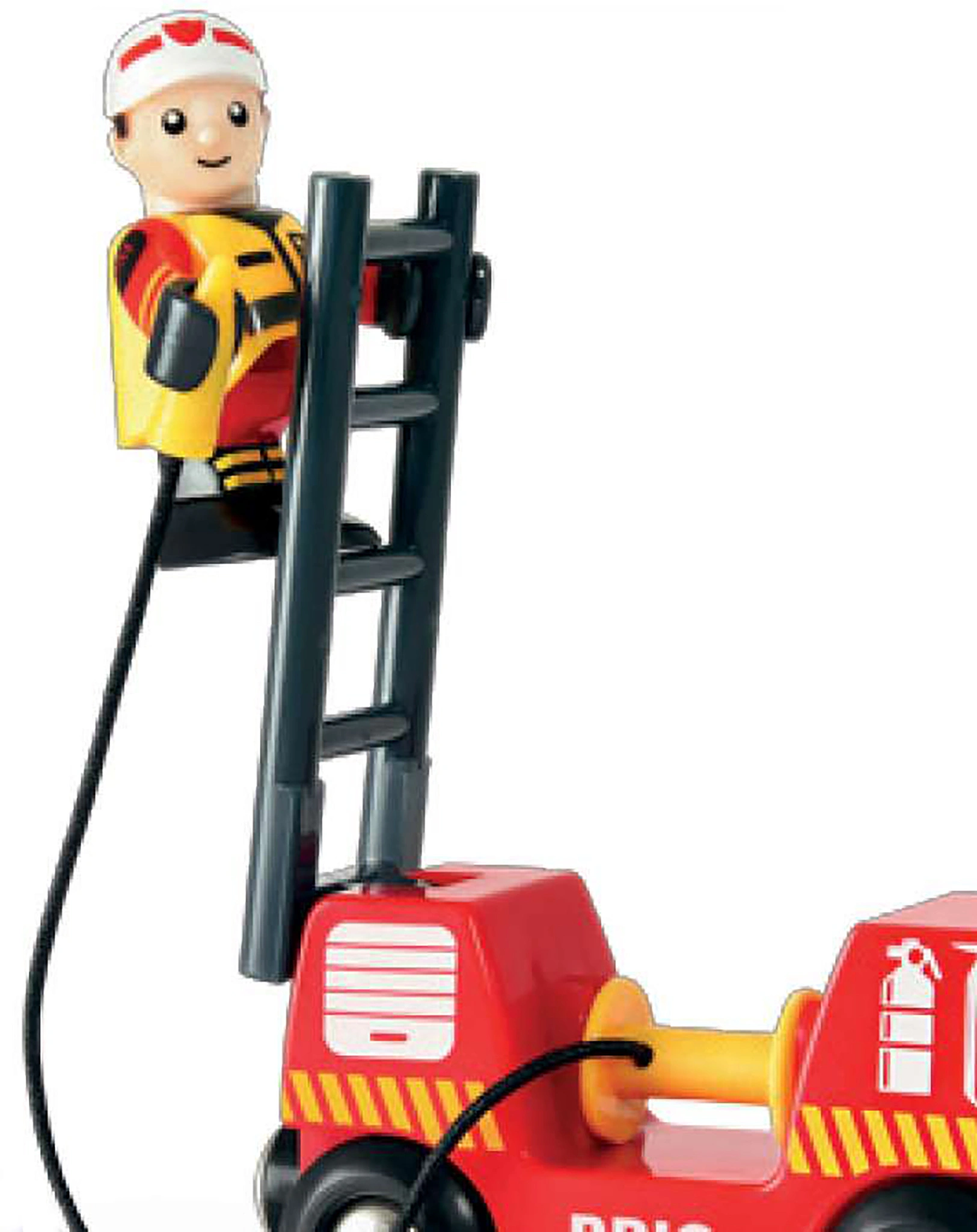 Feuerwehr LEITER-FAHRZEUG mit Licht und Sound 3-teilig in bunt