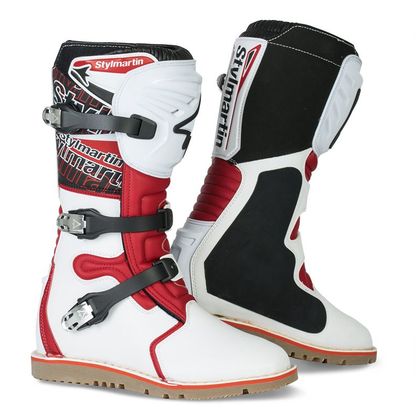 Bottes trial Stylmartin IMPACT PRO WATERPROOF 2025 - Blanc / Rouge