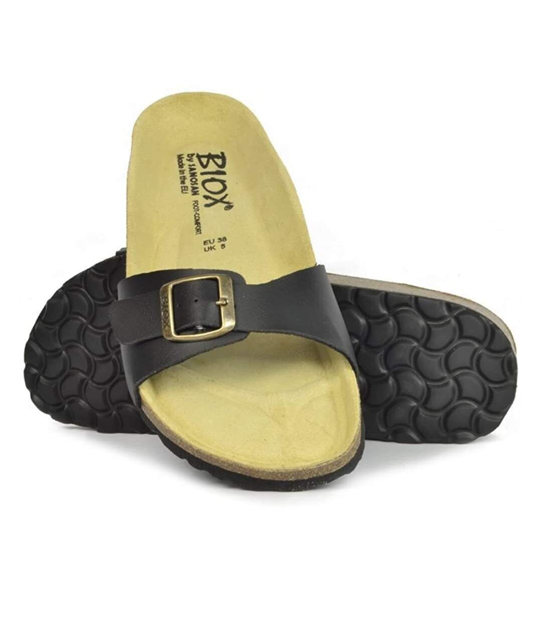 Biox - Claquette MALAGA SANO - Femme (Noir / Beige) - UTBS3000