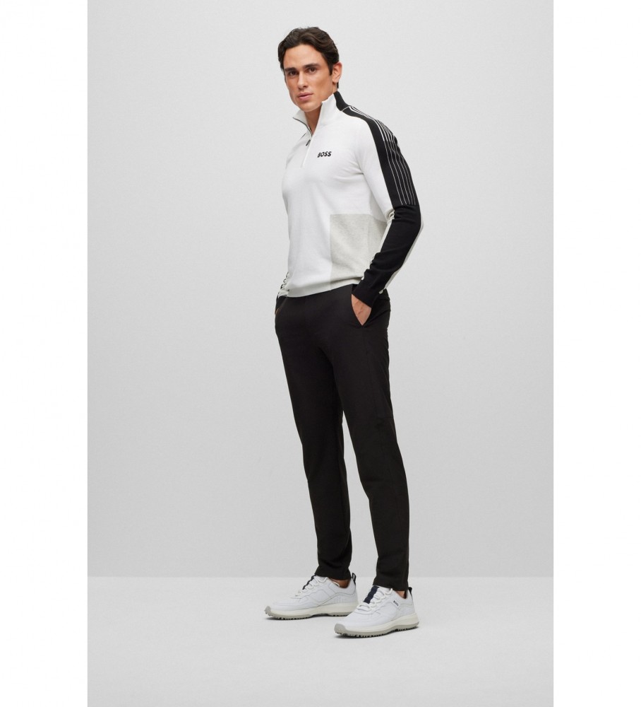 Calça chino slim BOSS Commuter, preta