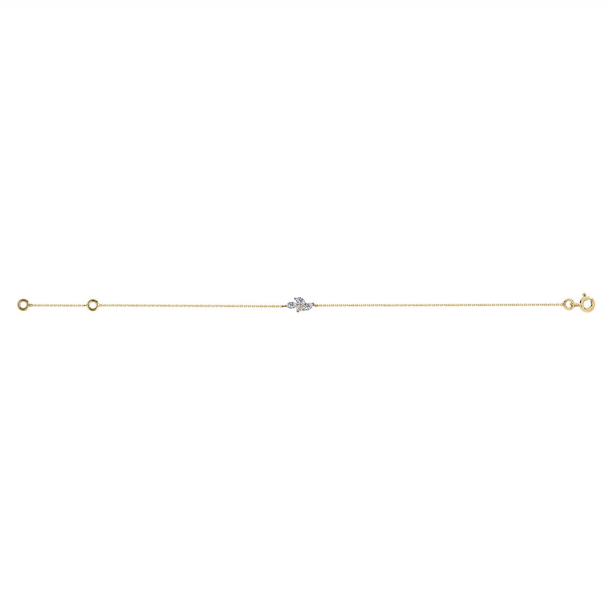 Bracelet Brillaxis or jaune 9 carats oxydes