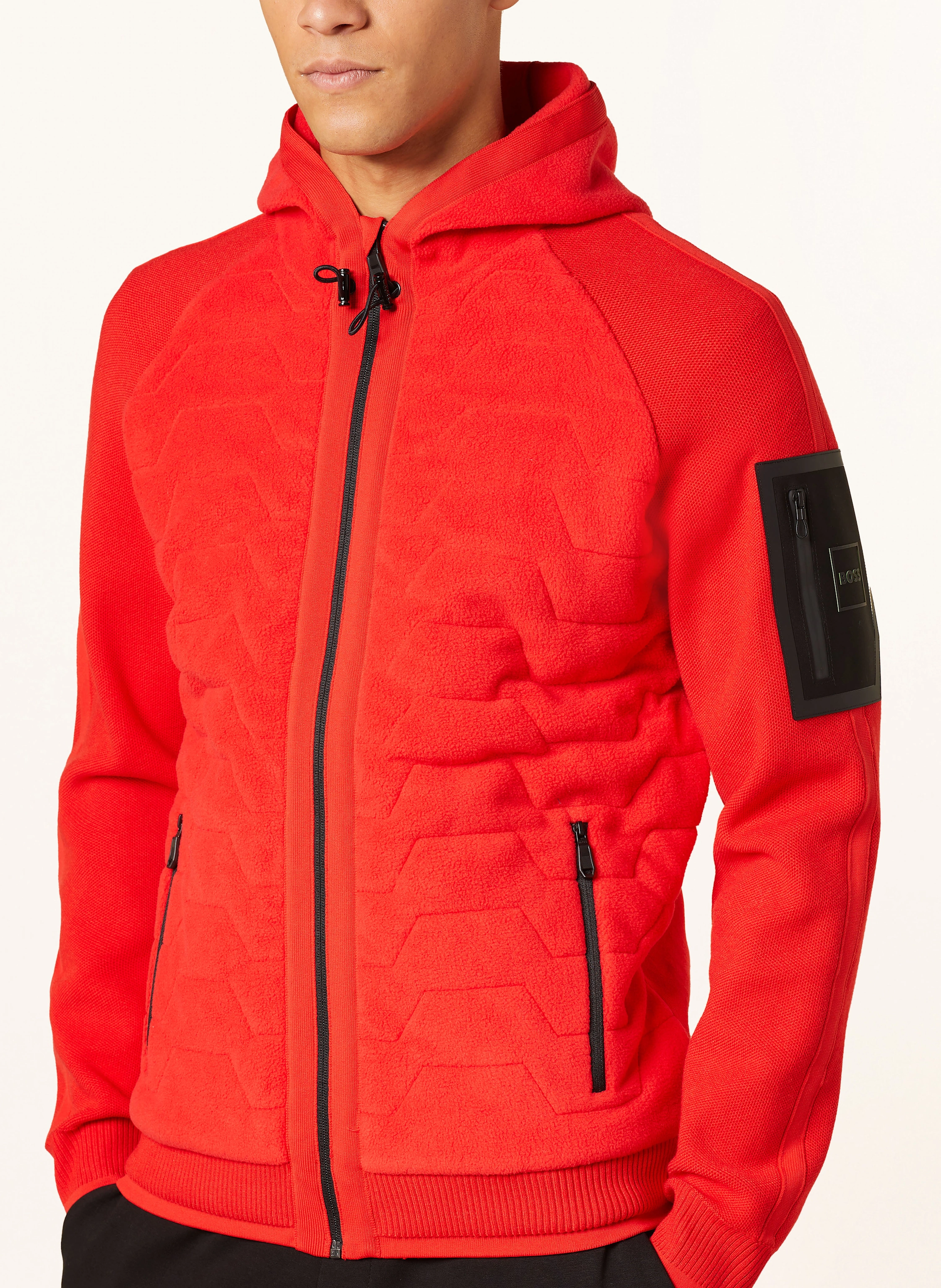 BOSS Sweatjacke MARTIC in Materialmix