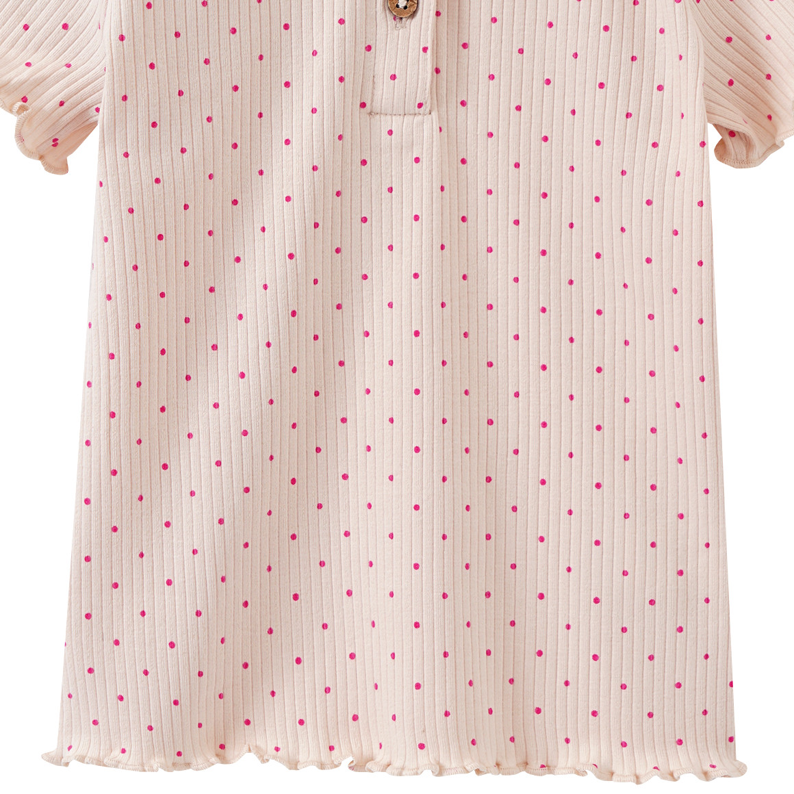 Topomini Baby Poloshirt mit gerippter Struktur creme