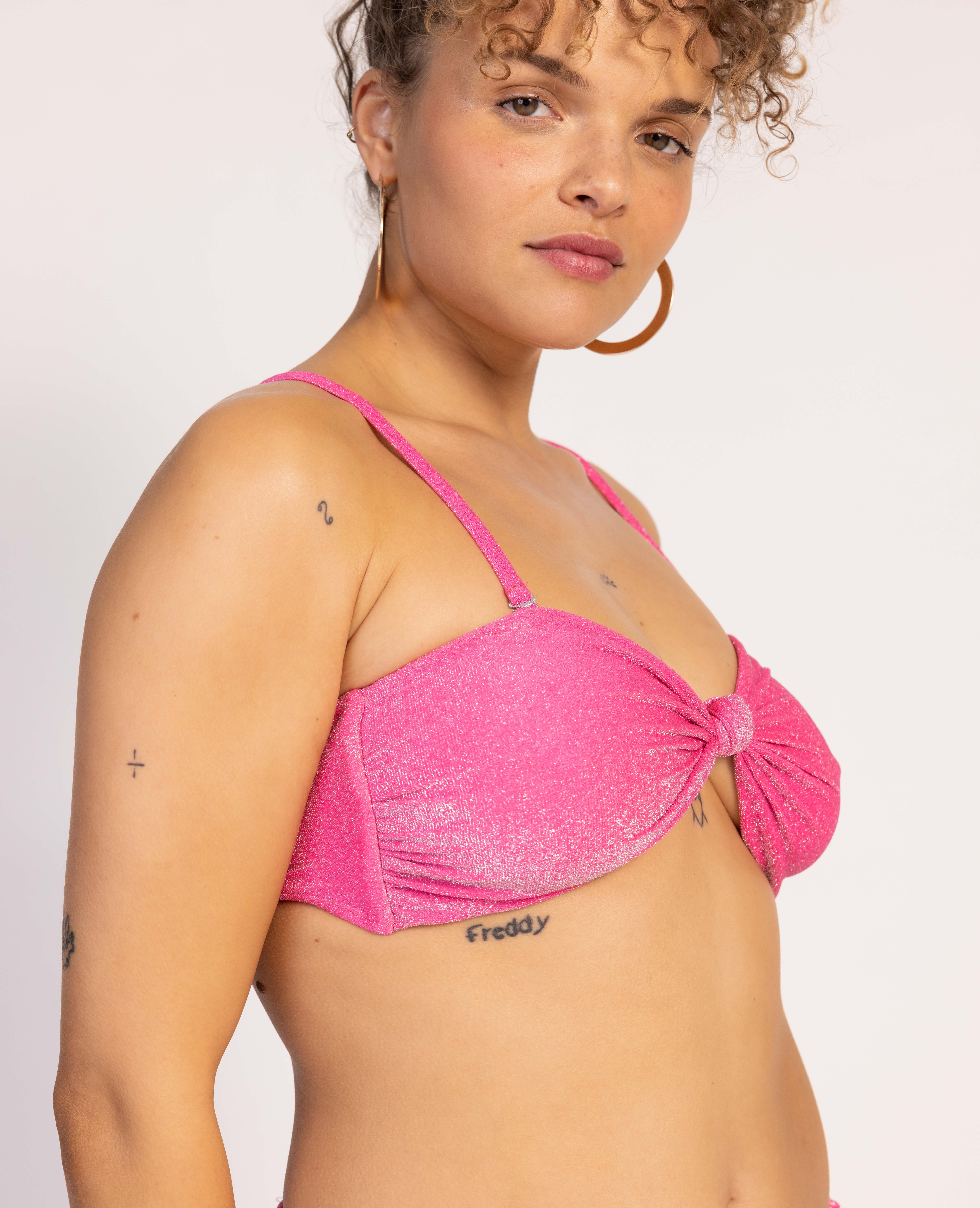 Haut de maillot bandeau - Rose