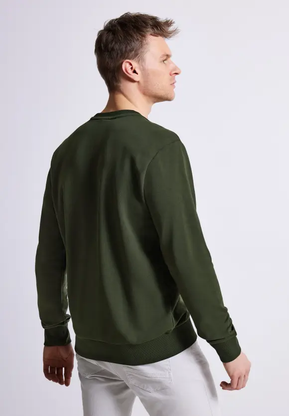 Sweatshirt mit Logoprint - forest green