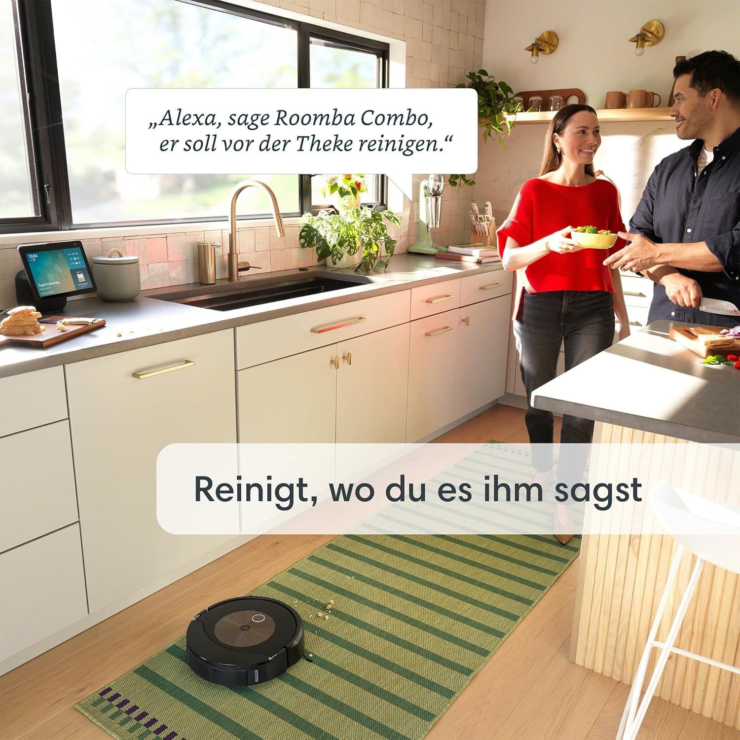 iRobot Roomba Combo j9+ Saug- und Wischroboter mit autom. Absaug-/Nachfüllstation, Kartierung, PrecisionVision Navigation, 4-Stufen-Reinigung, Objekterkennung/ -vermeidung, Sprachassistentenkompatibel