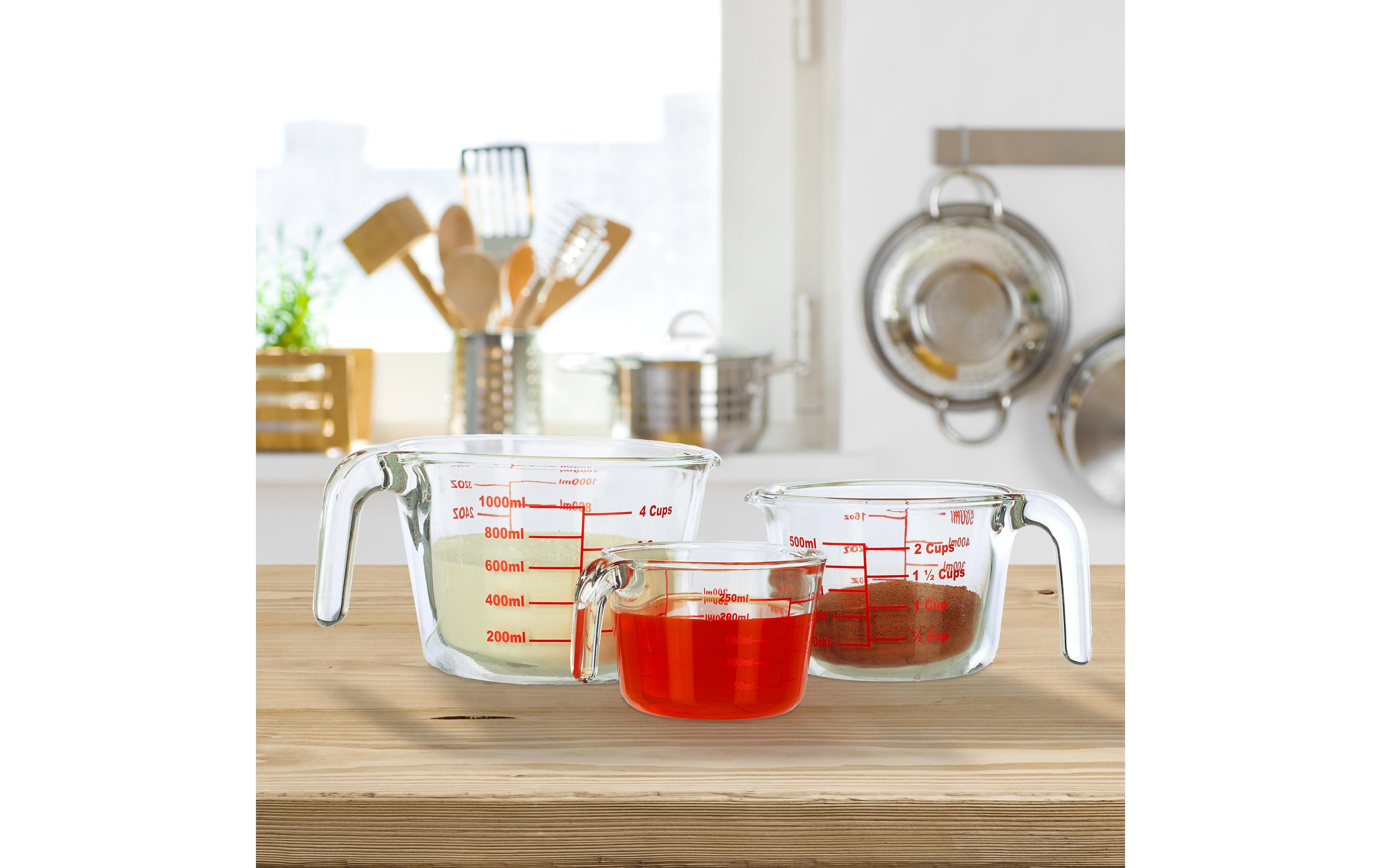 Messbecher 3 StückGlasmessbecher Set