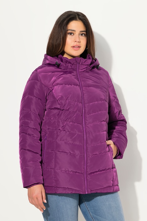 Steppjacke, mit abnehmbarer Kapuze, wasserabweisend