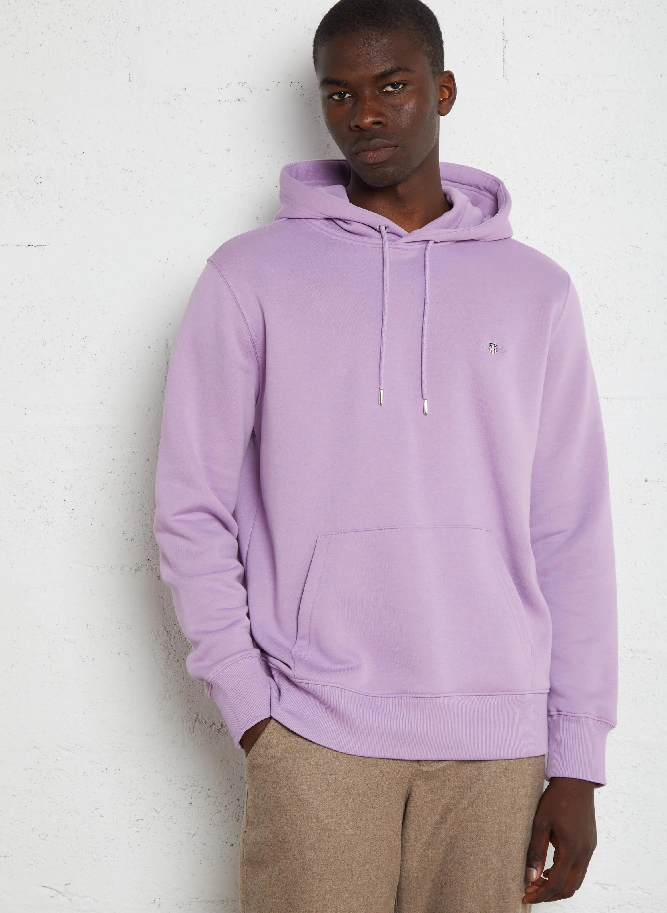 Sweat à capuche regular-fit en coton mélangé | Violet