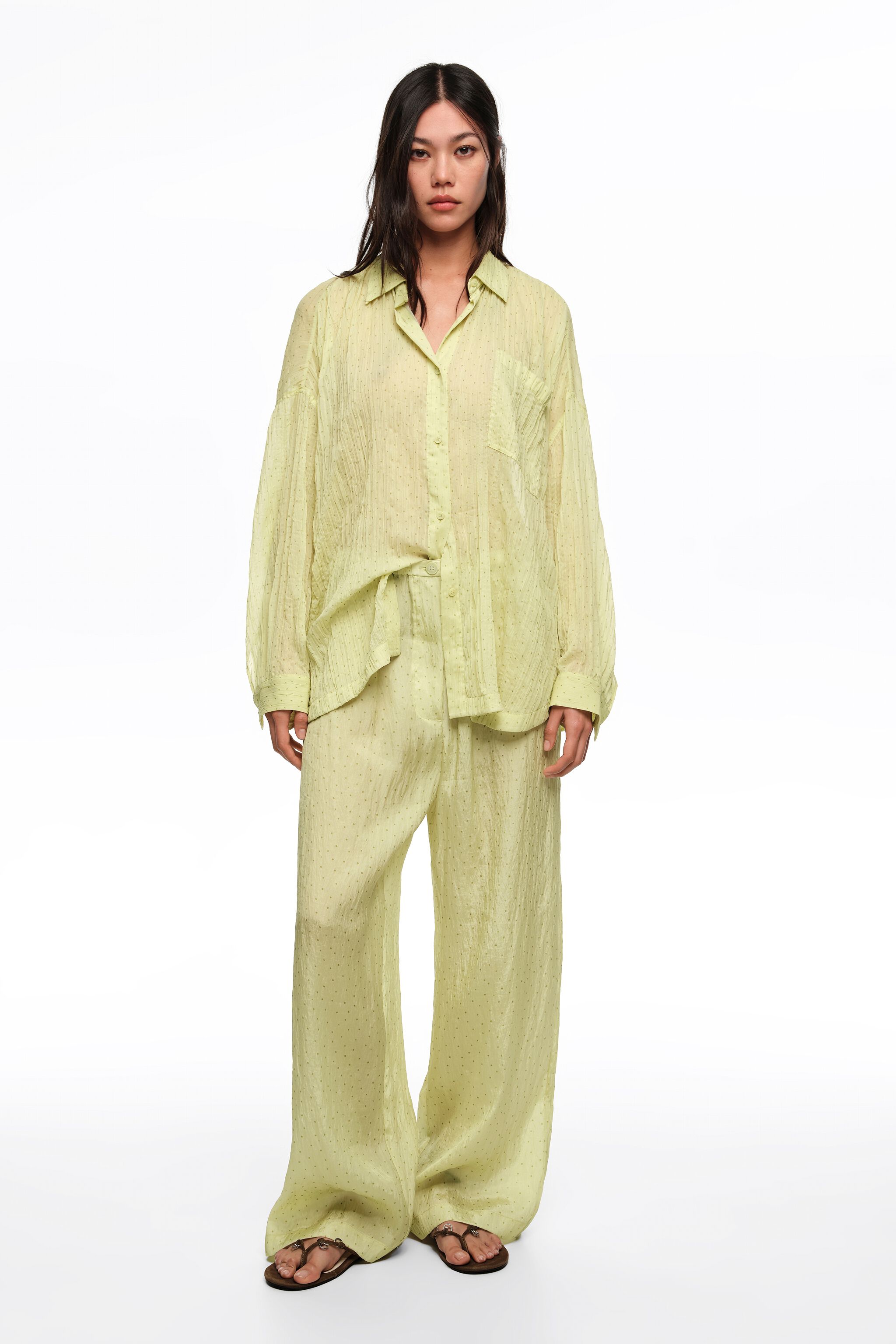Calça jogger mini dots verde-oliva