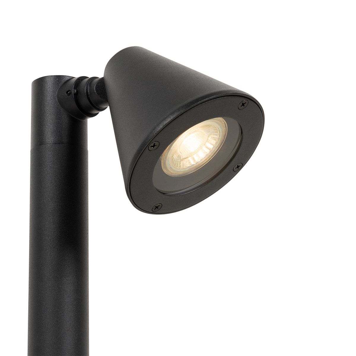 Modern buiten paaltje zwart 30 cm IP44 verstelbaar - Ciara