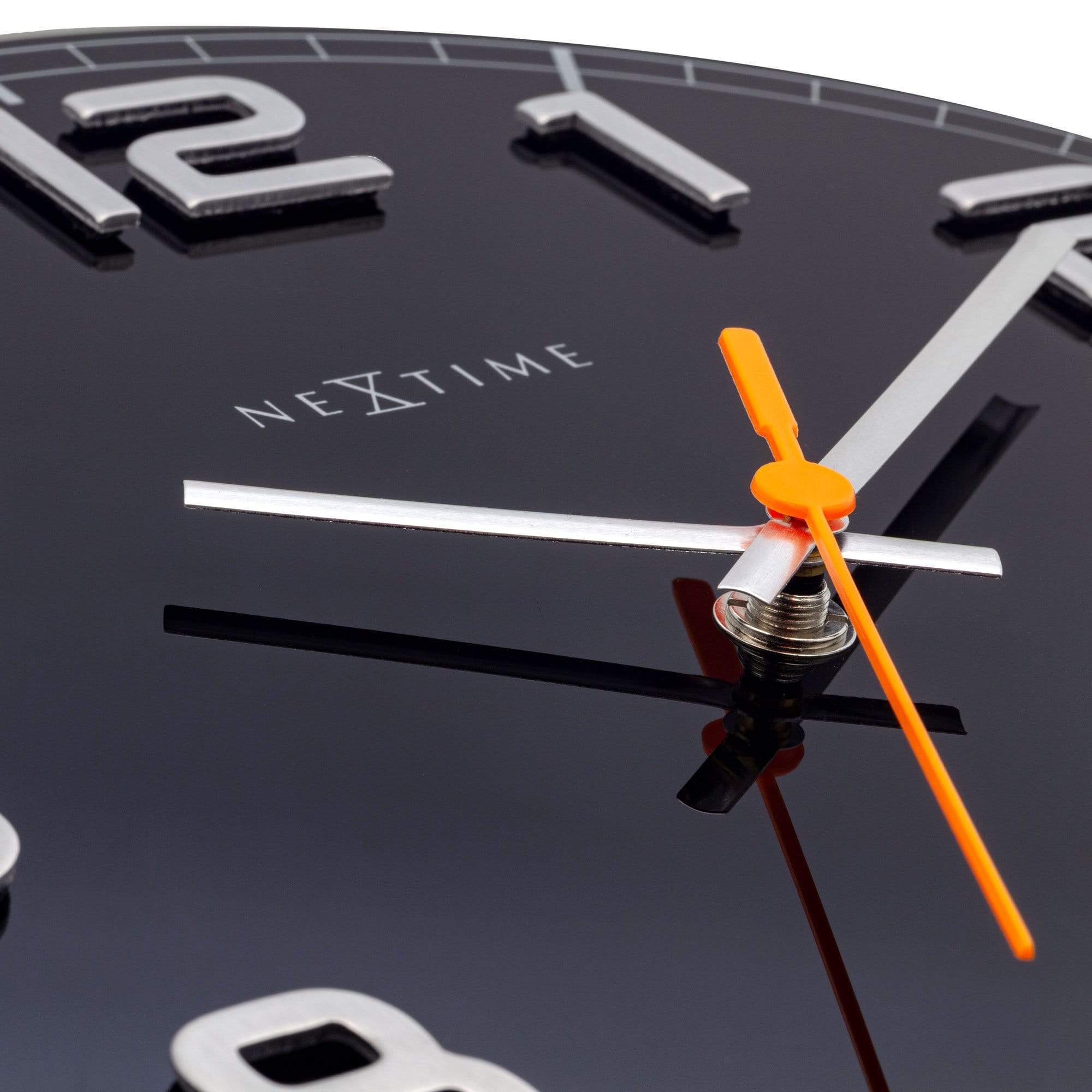 NeXtime - NeXtime - Wandklok - 30 x 3.5 cm - Glas - Zwart - 'Classy