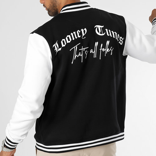 Veste Teddy Angry Taz Noir Blanc