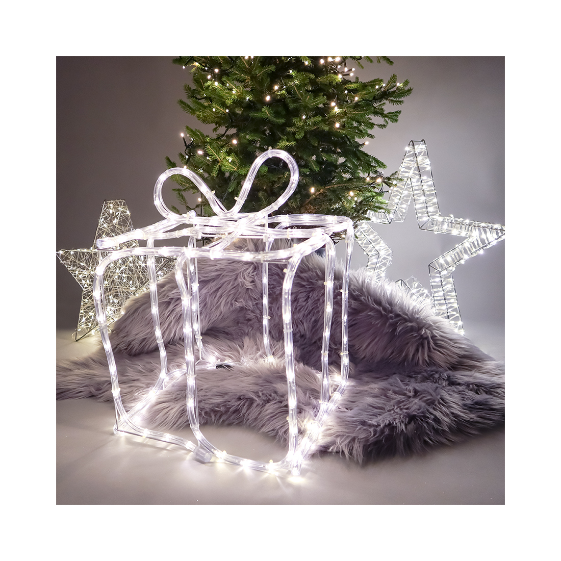 dameco Out-Indoor LED Weihnachtsbeleuchtung Geschenk, 40 x 30 cm