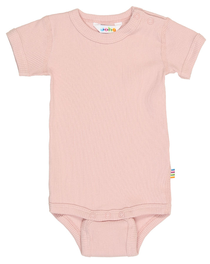 Kurzarm-Body 602 COTTON RIB in pastell rosa