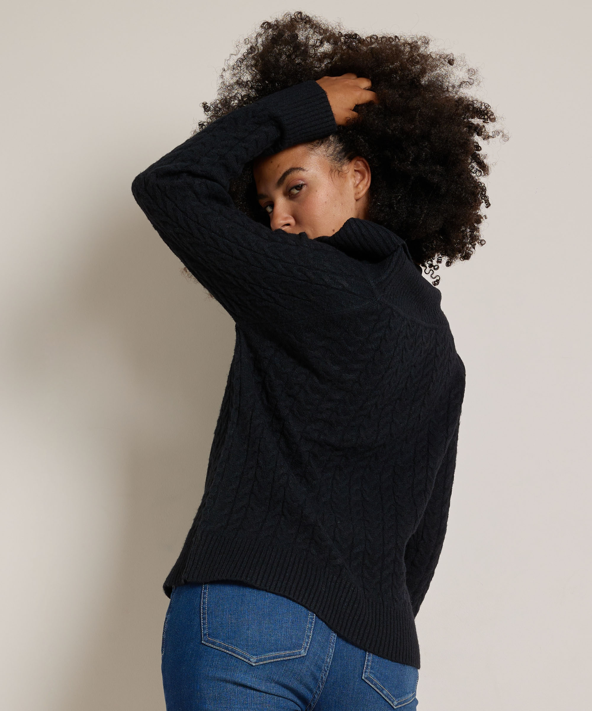 jacquard trui off-shoulder