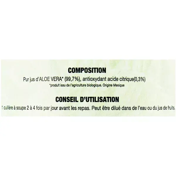 Suco de Aloe Vera Puro Orgânico Nat & Form 1L