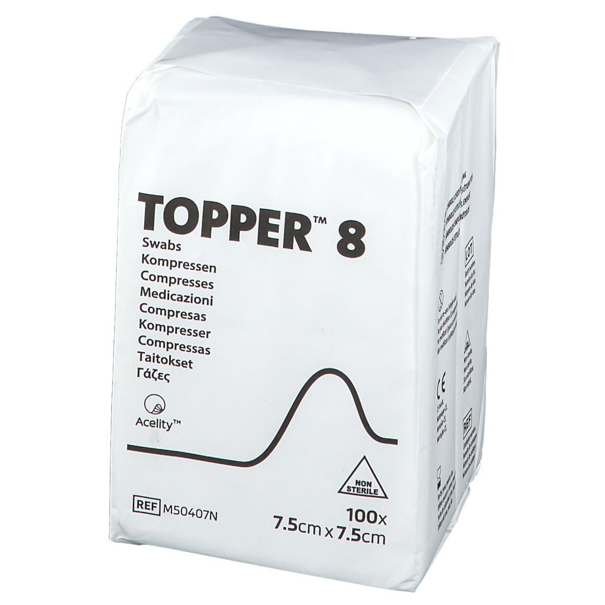 TOPPER® 8 Kompressen unsteril 7,5 x 7,5 cm