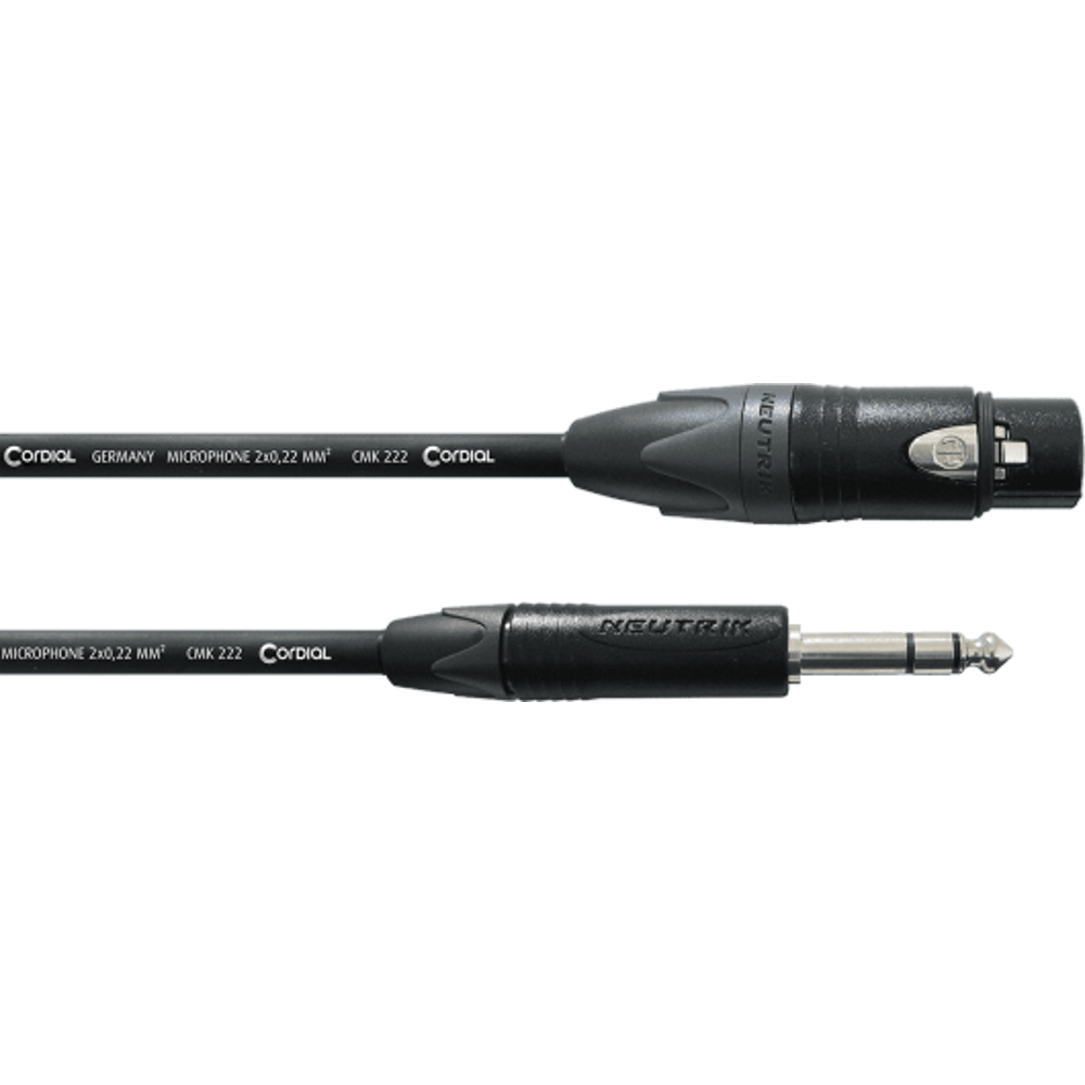 Cordial CPM2.5FV Peak XLR (female) / jack (6.3 TS) stereo 2.5 meter