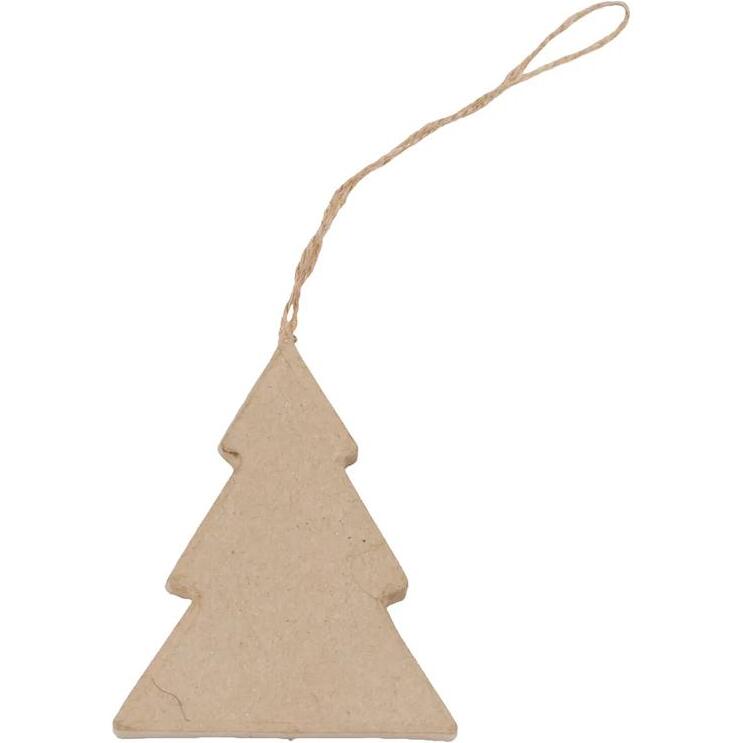 Sapin plat à suspendre 8cm - Kraft