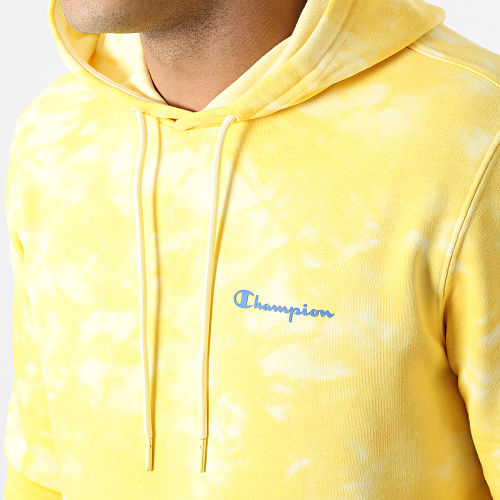 Sweat Capuche Tie Dye 217255 Jaune