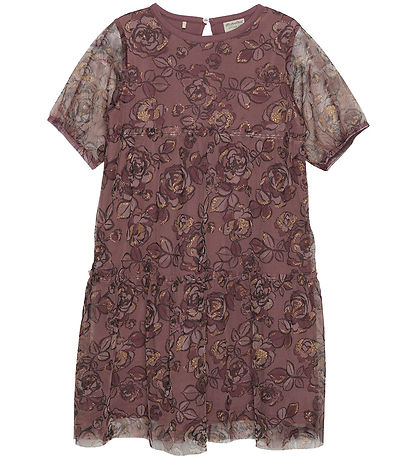 Minymo Kleid - Rose Taupe m. Blumen