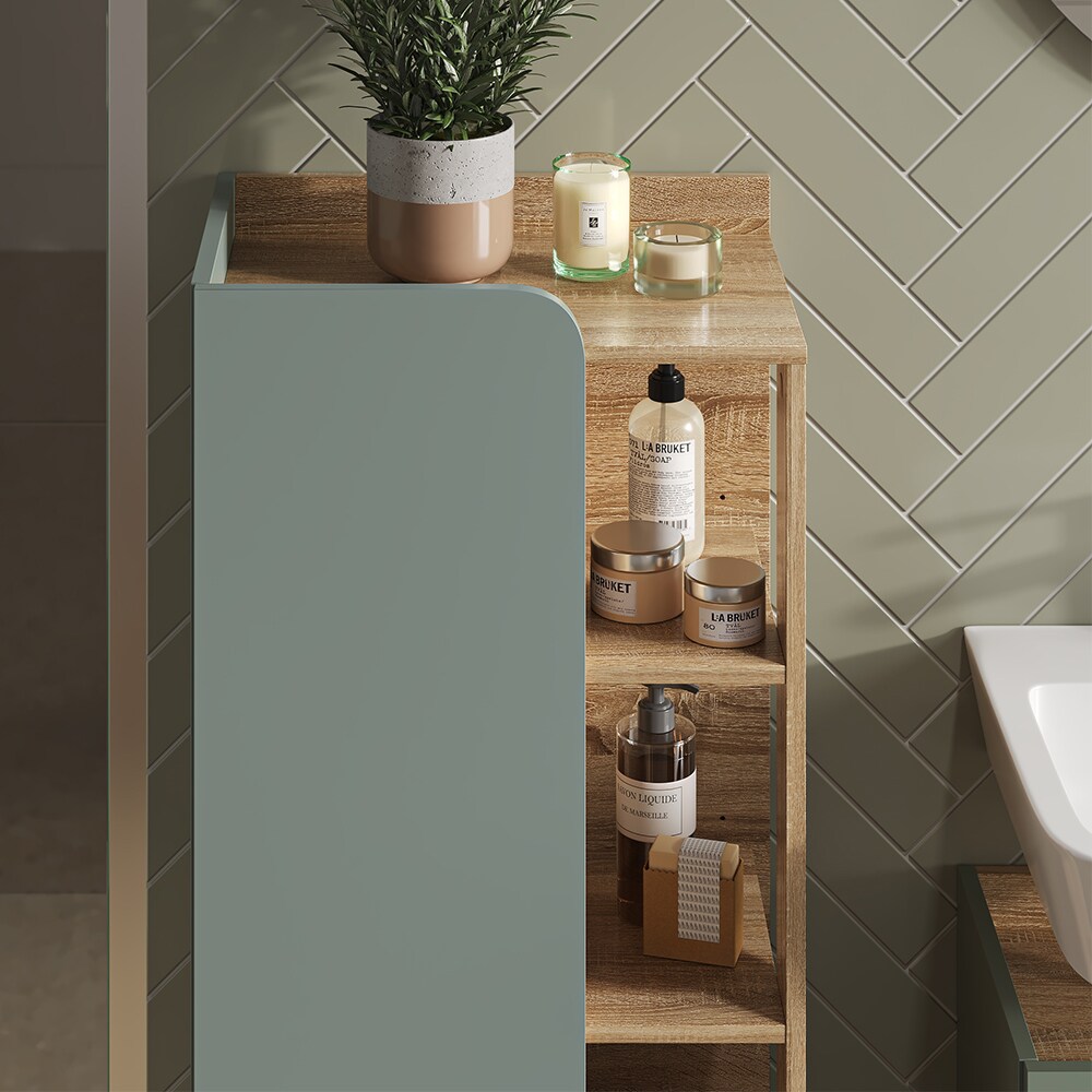 Vicco Midischrank Karen Sonoma Mintgrün 50 x 128 cm Tür offene Fächer