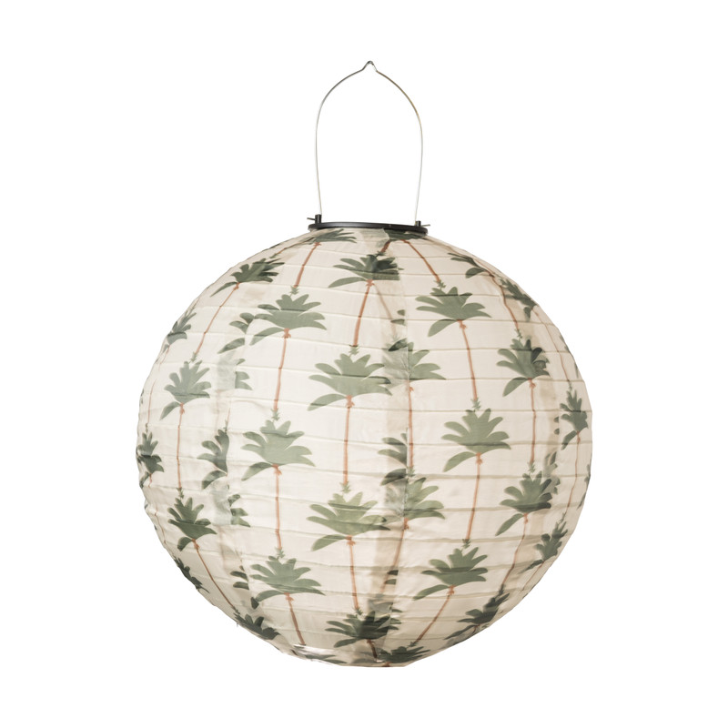 Solar lampion print - beige - ø30x28 cm